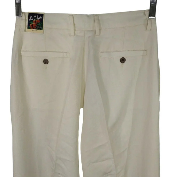 La Cabana Pleated Cuffed Pants Men Size 32 x 30 Sand Tan Zipper Fly NEW - Picture 7 of 11